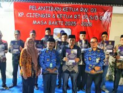Pelantikan Ketua RW 003 dan Para Ketua RT Kampung Cijengir, Lurah Binong Tekankan Pentingnya Kolaborasi Warga