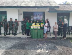 Dukung Stabilitas Harga Pangan Koramil 421 – 03/ Penengahan bersama Bulog Gelar Bazar Murah