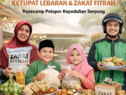 Pelopor Kepedulian Bagikan Zakat Fitrah dan Hidangan Berbuka untuk Driver Ojol di Serpong Utara